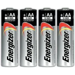 4 Piles Alcalines LR6/AA Energizer Max (1,5V)
