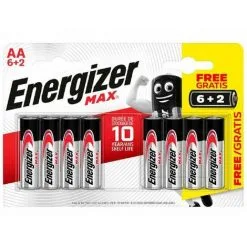 ENERGIZER Piles LR06 AA Max 6+2