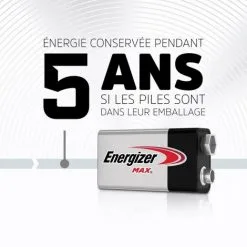 ENERGIZER Lot De 2 Piles Alcaline 9 V Max, 9 V, ENERGIZER 9 ENERGIZER Lot De 2 Piles Alcaline 9 V Max, 9 V, ENERGIZER -Energizer Soldes Boutique 35381620 5