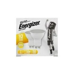 Ampoule LED Spot GU10, 350 Lumens, 4.2W/50W, 3000K, 2 Pièces. ENERGIZER