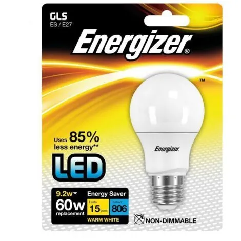 Ampoule LED E27, 806 Lumens, 9.2W/60W Energizer 1 Ampoule LED E27, 806 Lumens, 9.2W/60W Energizer