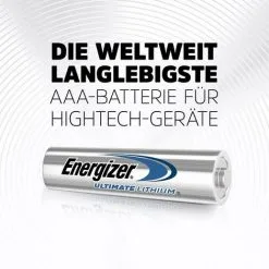 Energizer Ultimate FR03 Pile LR3 (AAA) Lithium 1250 MAh 1.5 V 2 Pc(s) -Energizer Soldes Boutique 4485462 3