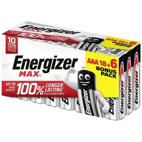 Pile LR3 (AAA) Alcaline(s) Energizer Max 1.5 V 24 Pc(s) 2 Pile LR3 (AAA) Alcaline(s) Energizer Max 1.5 V 24 Pc(s) – Image 2