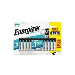 Piles AAA LR03 1.5V Alcaline Max Plus, Pack De 8+4 Piles. ENERGIZER