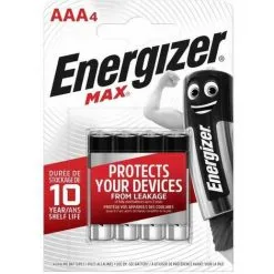 Piles AAA LR03 1.5V Alcaline Max, Pack De 4 Piles. ENERGIZER