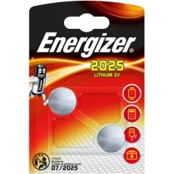 Energizer CR2025 - Single-use Battery - Lithium-Ion (Li-Ion) - 3 V - 2 Pièce(s) - 150 MAh - Acier Inoxydable (637988)