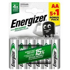 Accu Rechargeable Energizer Power Plus HR06 AA- Blister De 6 Accus